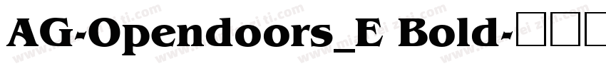 AG-Opendoors_E Bold字体转换